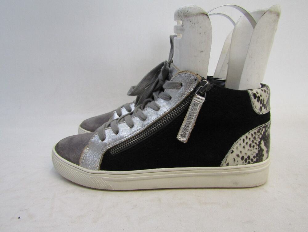 Blondo Womens Size 9.5 M Black Gray Suede Laces Ankle Fashion Boots Booties